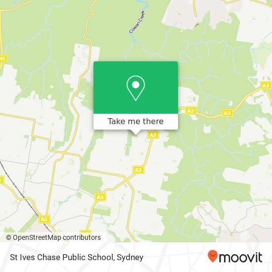 Mapa St Ives Chase Public School