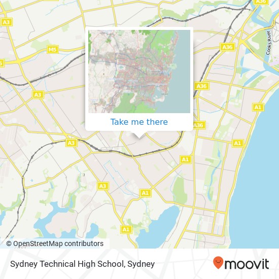 Sydney Technical High School map