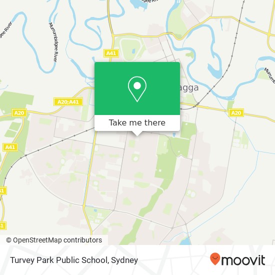 Mapa Turvey Park Public School