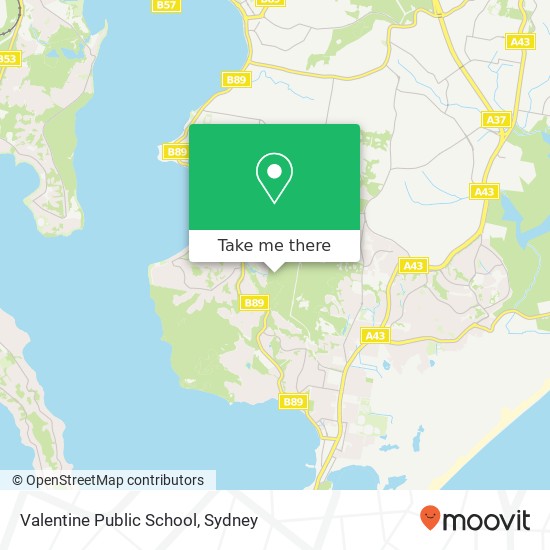 Mapa Valentine Public School