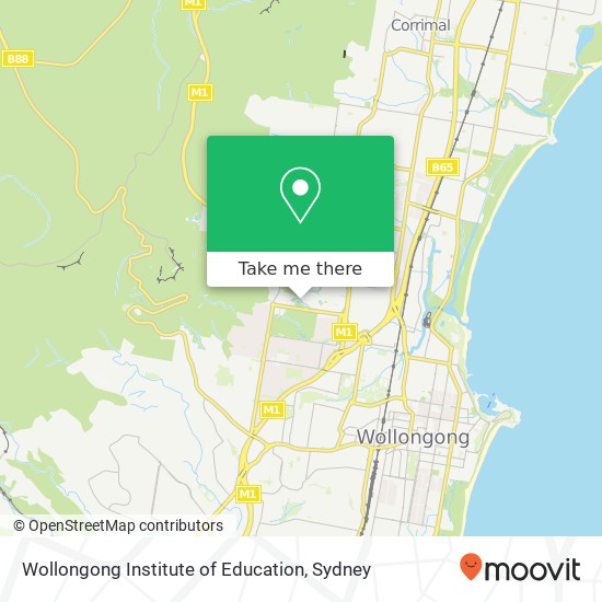 Mapa Wollongong Institute of Education