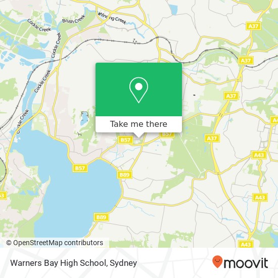 Mapa Warners Bay High School