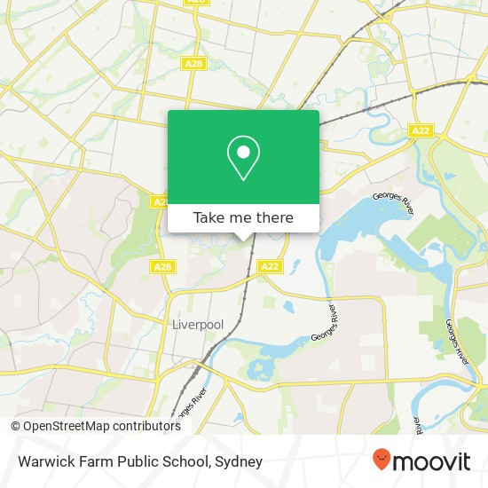 Mapa Warwick Farm Public School