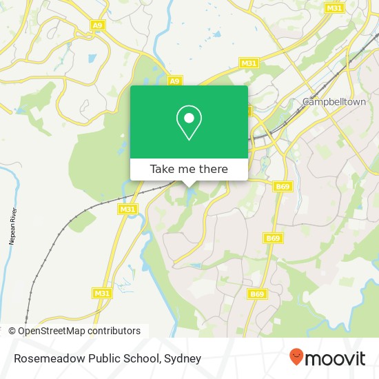 Mapa Rosemeadow Public School