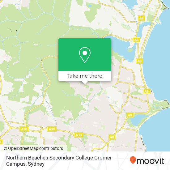 Mapa Northern Beaches Secondary College Cromer Campus