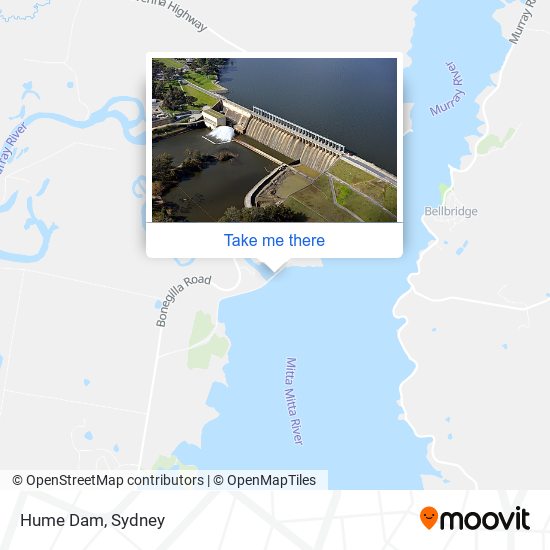 Hume Dam map