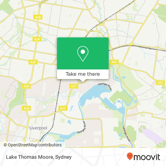Mapa Lake Thomas Moore