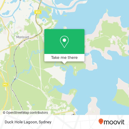 Mapa Duck Hole Lagoon