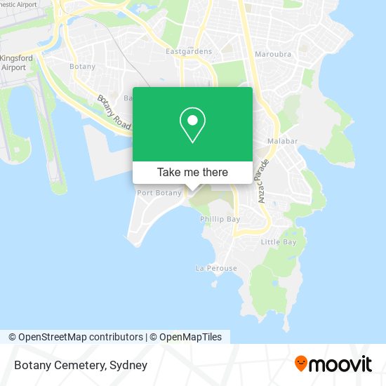 Botany Cemetery map