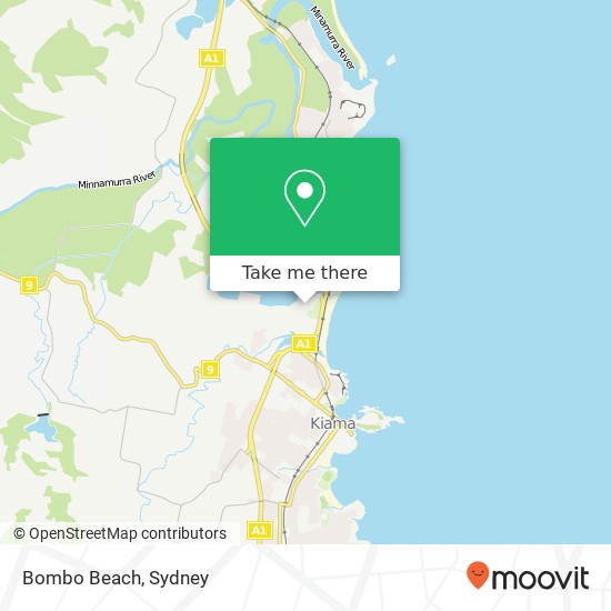 Bombo Beach map