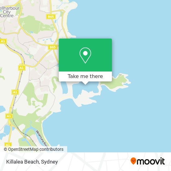 Killalea Beach map