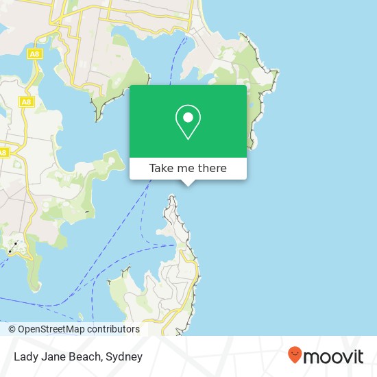 Lady Jane Beach map