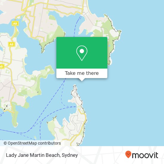 Mapa Lady Jane Martin Beach