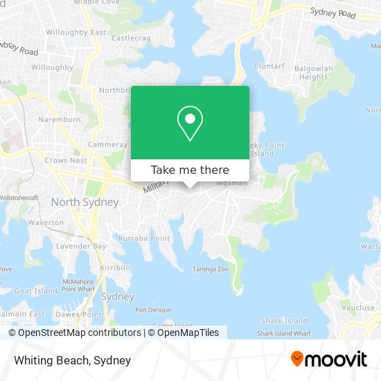 Mapa Whiting Beach