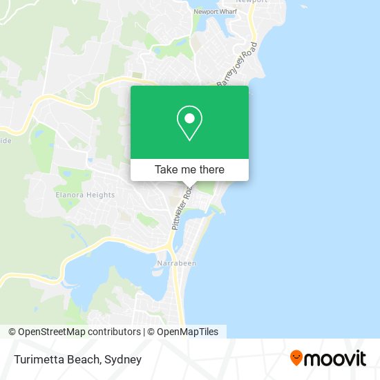 Mapa Turimetta Beach