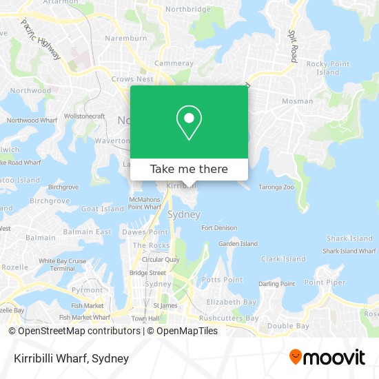 Kirribilli Wharf map