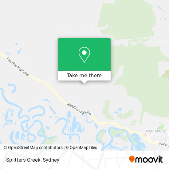 Splitters Creek map