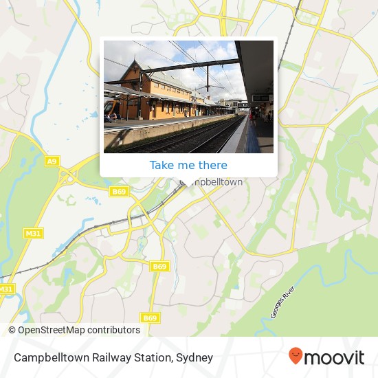Campbelltown Railway Station map