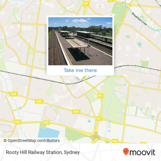 Mapa Rooty Hill Railway Station