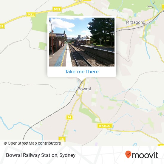 Mapa Bowral Railway Station