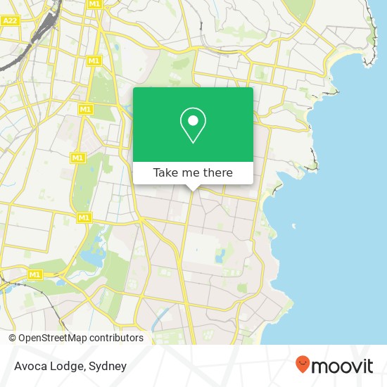 Avoca Lodge map