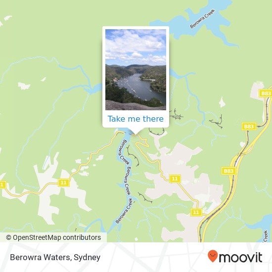 Berowra Waters map