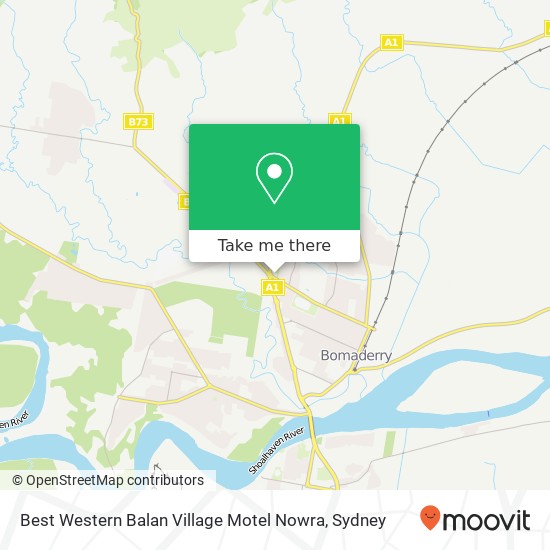 Mapa Best Western Balan Village Motel Nowra