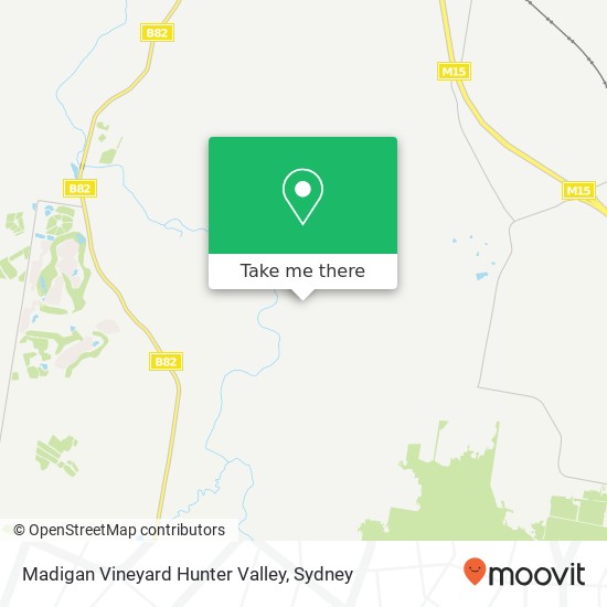 Madigan Vineyard Hunter Valley map