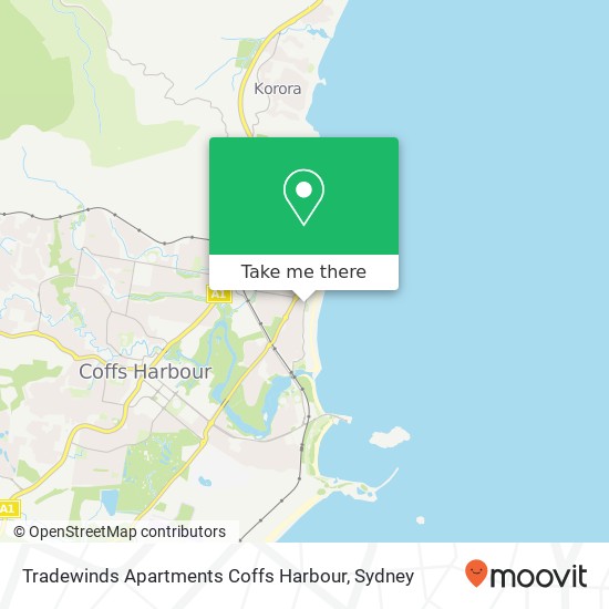 Tradewinds Apartments Coffs Harbour map