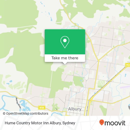 Hume Country Motor Inn Albury map