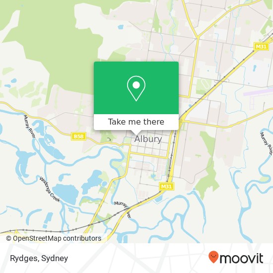 Rydges map