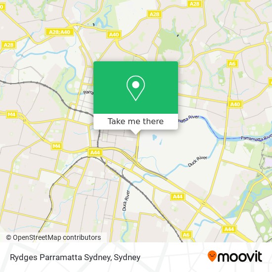 Rydges Parramatta Sydney map