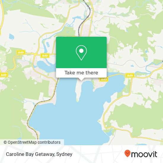 Caroline Bay Getaway map