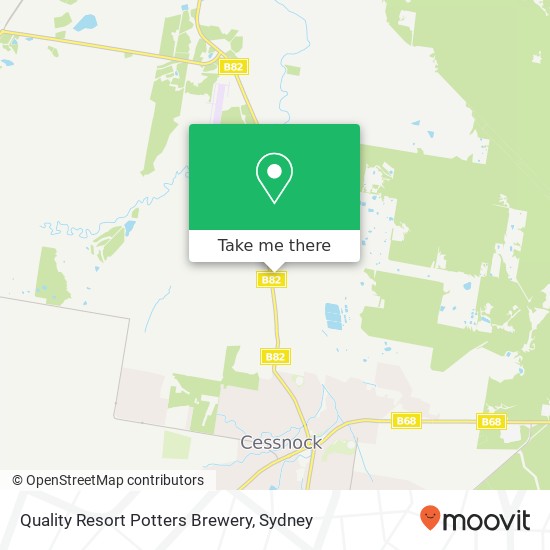 Quality Resort Potters Brewery map