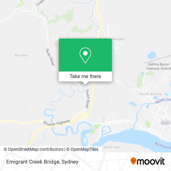 Emigrant Creek Bridge map