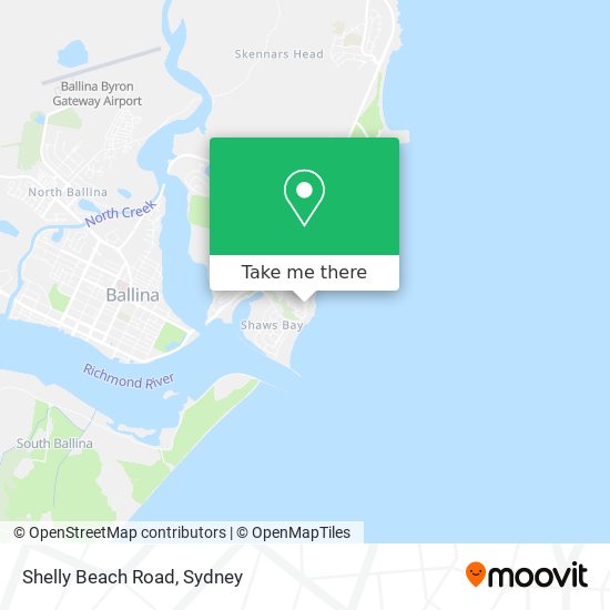 Shelly Beach Road map