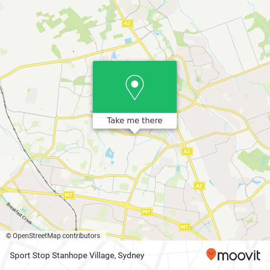 Sport Stop Stanhope Village map