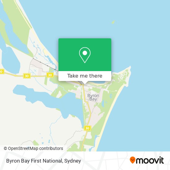 Byron Bay First National map