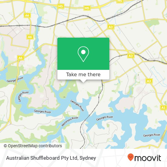 Mapa Australian Shuffleboard Pty Ltd