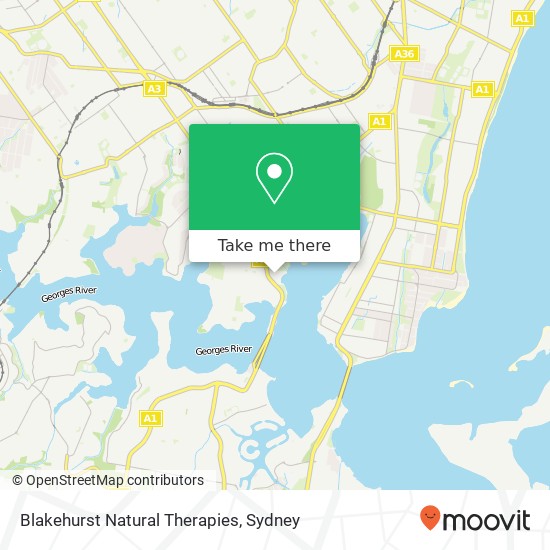 Blakehurst Natural Therapies map