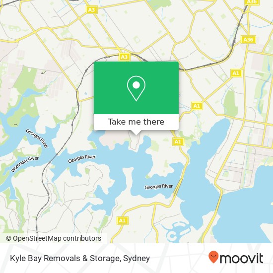 Mapa Kyle Bay Removals & Storage