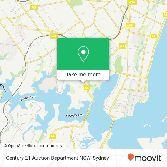 Century 21 Auction Department NSW map