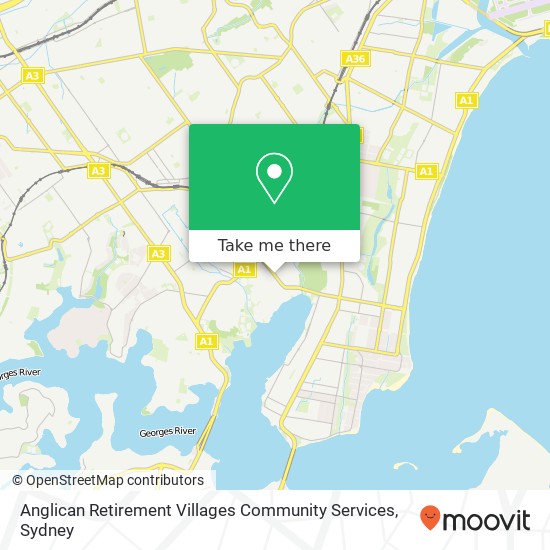 Anglican Retirement Villages Community Services map