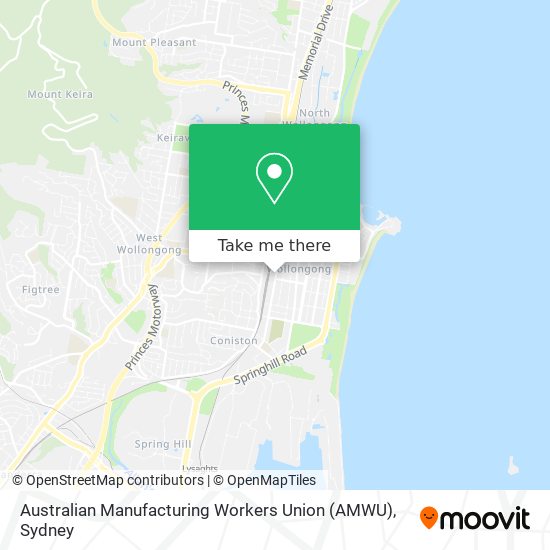 Australian Manufacturing Workers Union (AMWU) map