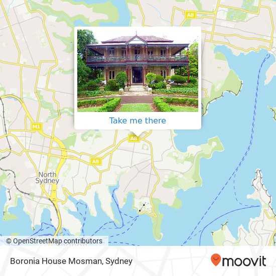 Mapa Boronia House Mosman