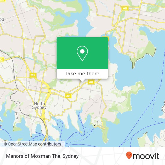 Mapa Manors of Mosman The