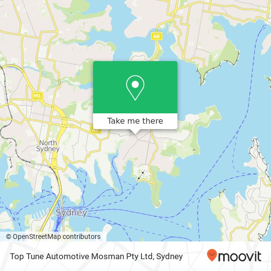 Top Tune Automotive Mosman Pty Ltd map