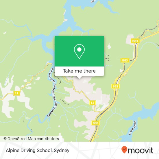 Alpine Driving School map