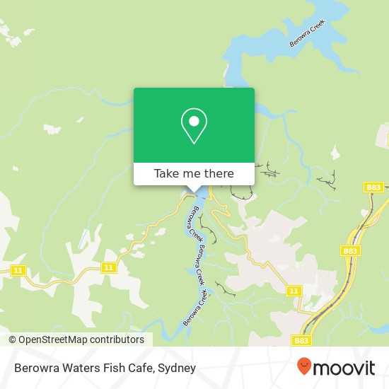 Berowra Waters Fish Cafe map