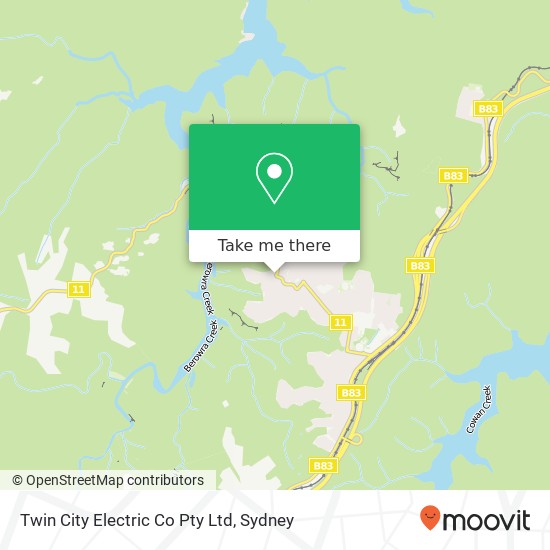 Twin City Electric Co Pty Ltd map